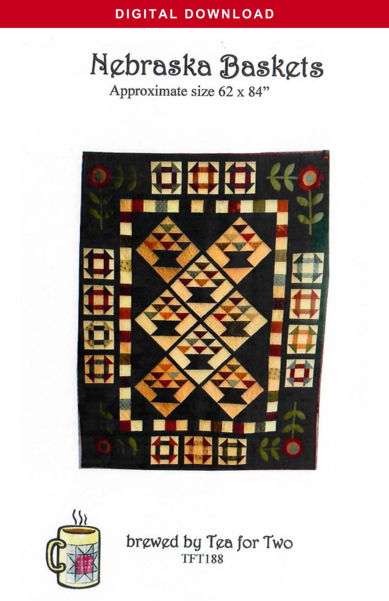 Nebraska Baskets Digital Download Off the Rails Quilting