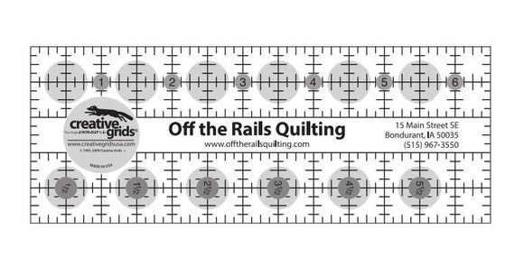 Off The Rails Quilting Ruler 6 1/2