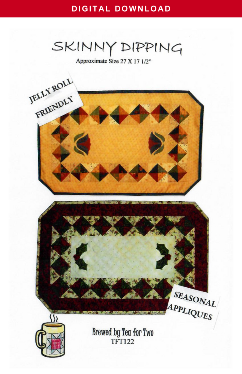 Skinny Dipping Digital Download Off the Rails Quilting