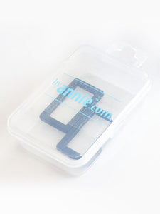 1" Rectangle Ring Black - Set of 2