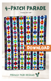 4-Patch Parade Quilt Pattern **Digital Download