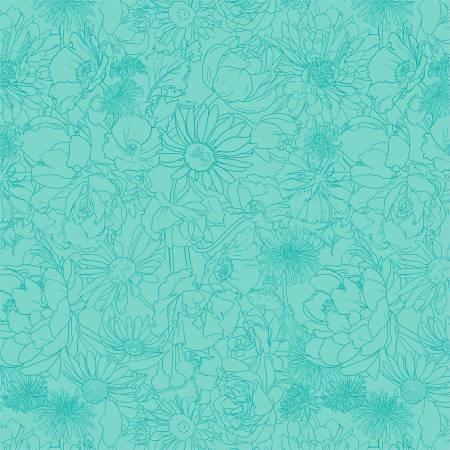 Aqua Garden Sketch 54157-2 Spring Dreams – Off the Rails Quilting