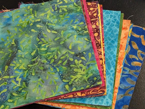 Batik 50 - 5" Squares - prints will vary (2 each print)