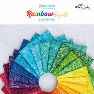 Batiks Rainbow Brights 2.5" Strip Pack 40pc