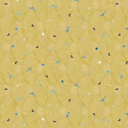 Biscuit Ditsy on Rainbow Texture