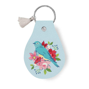 Bluebird Leather Key Chain