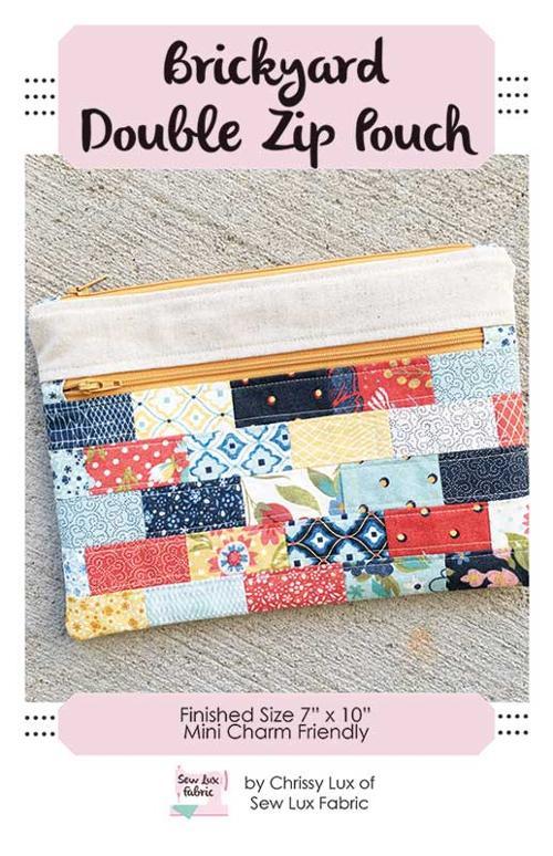 Brickyard Double Zip Pouch from Sew Lux