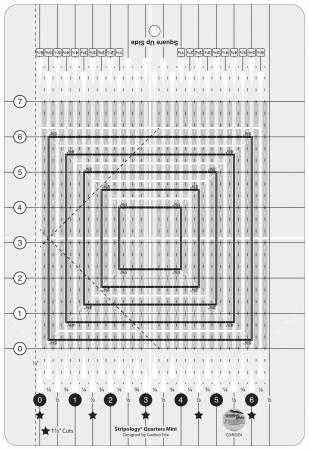 CGRGE4 Mini Quarters Ruler - Stripology