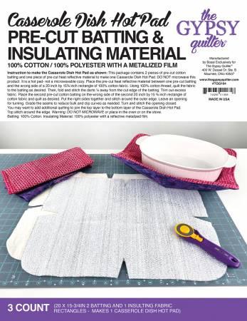 Casserole Dish Hot Pad  Pre-Cut Batting