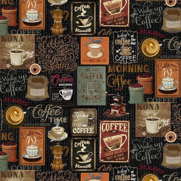 Coffee Collage Black COFFEE-CD3421