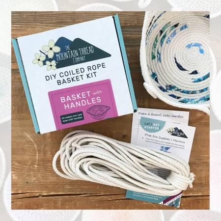 Coiled Rope Basket Kit Basket With Handles