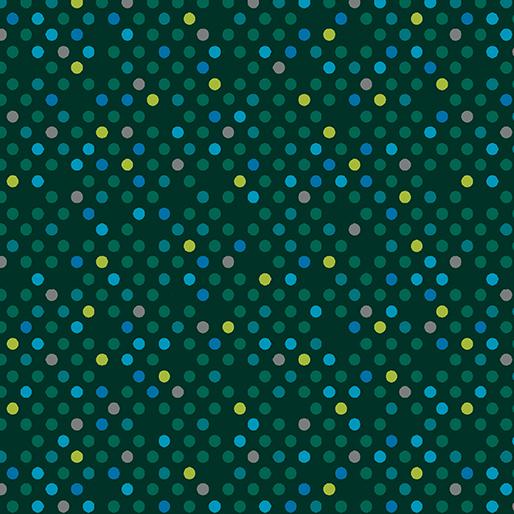Confetti Drop Dark Green Multi