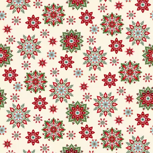 Cream Snowflake Toss 3452-44