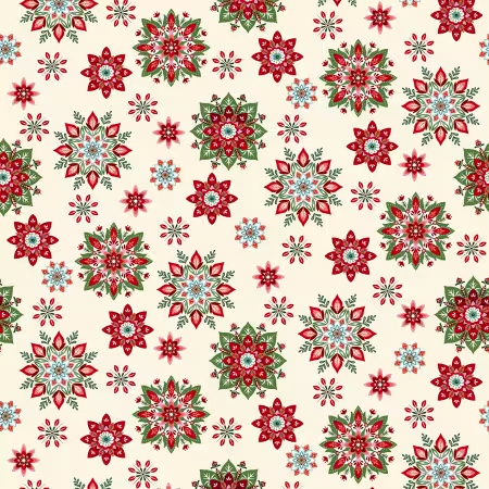 Cream Snowflake Toss 3452-44