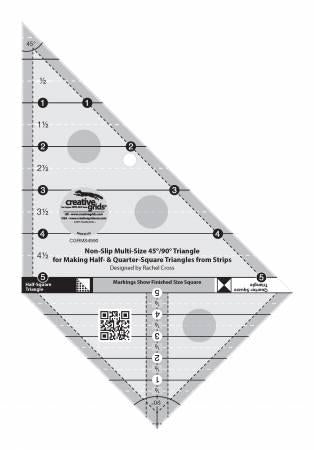 Creative Grids Multi Size Triangle 45 and 90 Degree