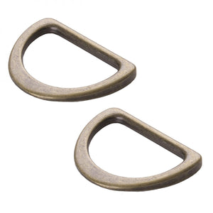 D Ring 1 in Antique Brass