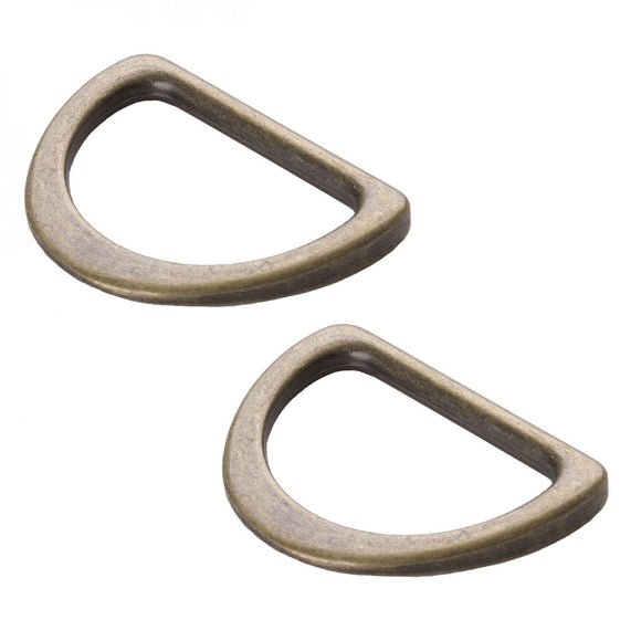 D Ring 1 in Antique Brass