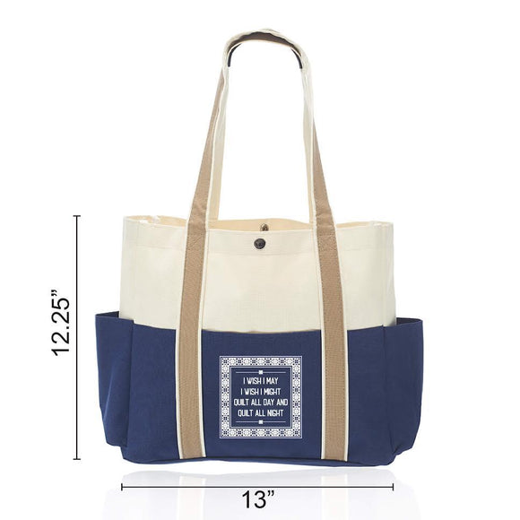 Dual Color Shoulder Tote Bag
