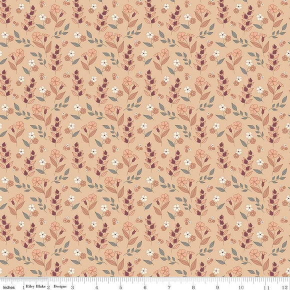 Evening on the Prairie Autumn Floral Beige