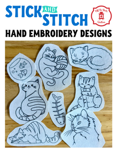 Feline Fine - Stick and Stitch Hand Embroidery Designs