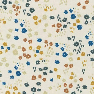 Flowers Natural Canvas - .75 yards