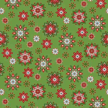 Green Snowflake Toss 3452-66