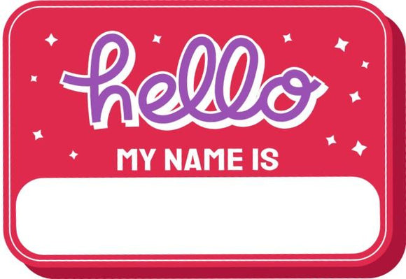 Hello My Name is Sticker