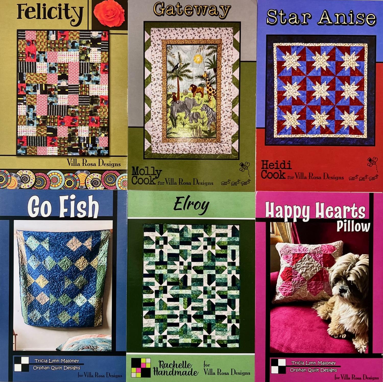 January 2026 New Villa Rosa Pattern Bundle – Off the Rails Quilting
