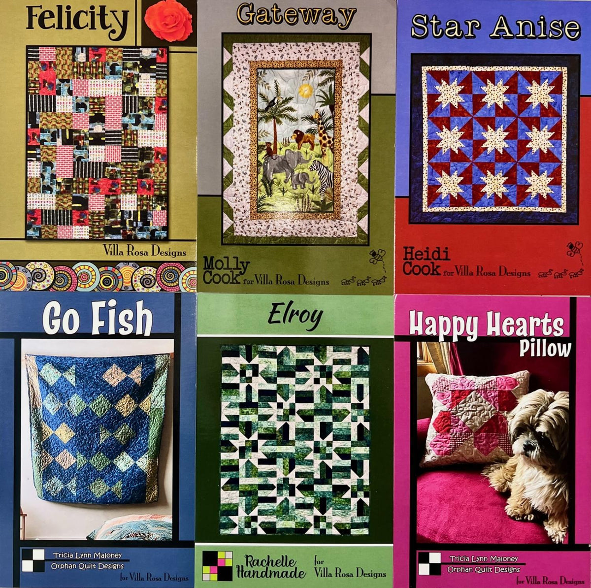 January 2026 New Villa Rosa Pattern Bundle – Off the Rails Quilting