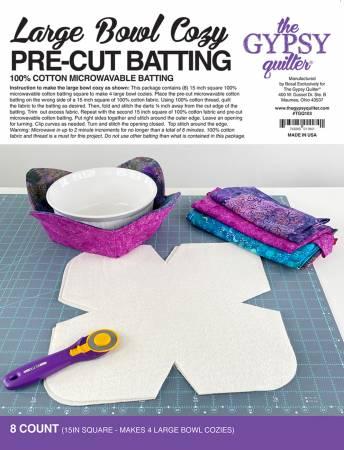 Large Bowl Cozy Pre-Cut Batting 8 Ct