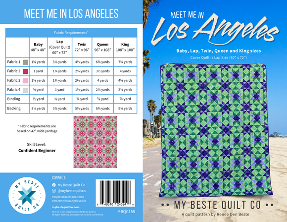 Meet Me in Los Angeles Pattern by My Beste Quilt Co