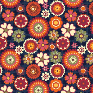 Navy Groovy Blooms DCX12464-NAVY