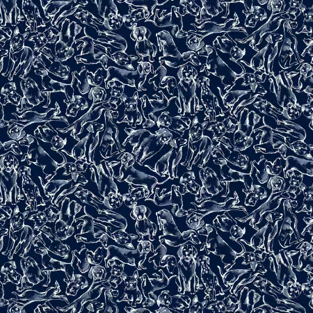 Navy Lounging Dogs DCX12403-NAVY