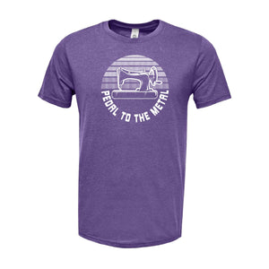 Pedal to the Metal T-Shirt  Size Large Purple Crew Neck