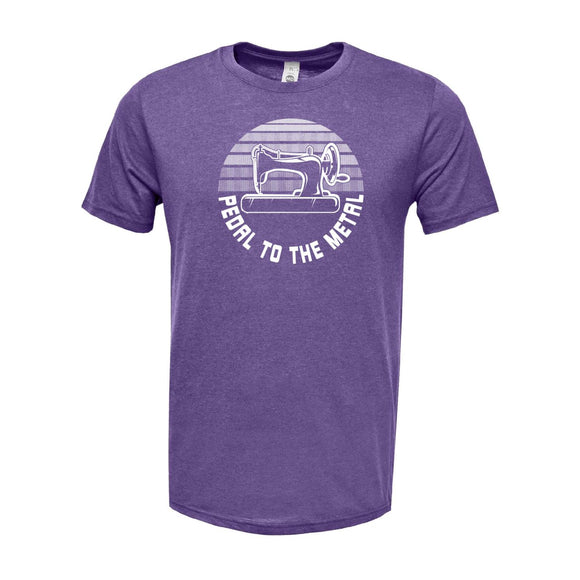 Pedal to the Metal T-Shirt  Size Large Purple Crew Neck