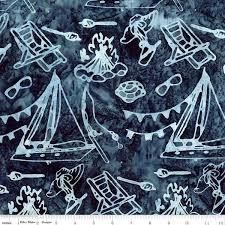 Places Youll Go Moody Blues Batik - 1.75 yds