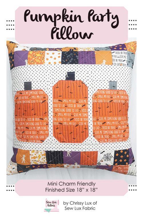 Pumpkin Party Pillow by Sew Lux Fabric & Gifts