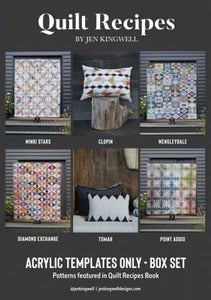 Quilt Recipes Box Set of 6 Acrylic Templates