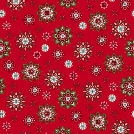 Red Snowflake Toss 3452-88