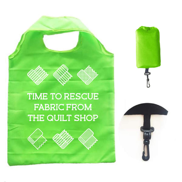Rescue the Fabric Shopper Tote - Lime