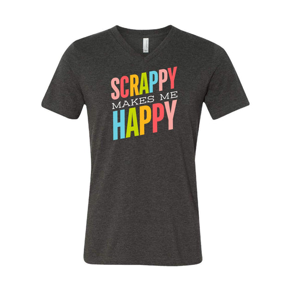 Scrappy T-Shirt V-Neck  H Charcoal  Size 3XL