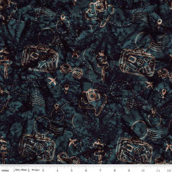 Smoky Teal Places You'll Go Batik