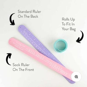 Sock Sizing Ruler Bracelet - Lavender