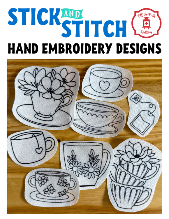 Steeped Stitches - Stick and Stitch Hand Embroidery Designs