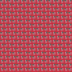 Sweet Freedom Flags SC14416-Red - 1 7/8 yards