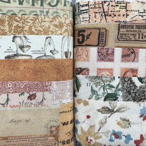 Tim Holtz Club - Month 3 Jan Orange 12 FQ and Pattern