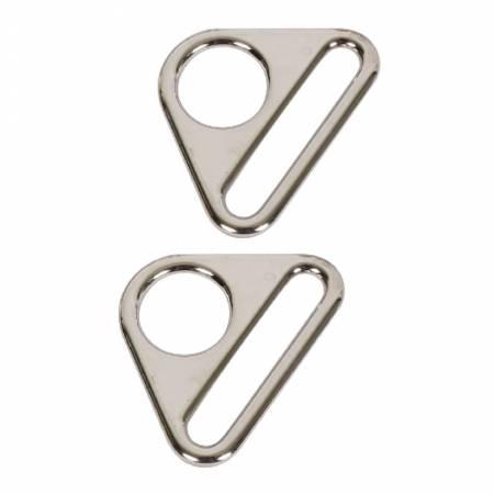 Triangle Ring Flat 1in Nickel Set of 2