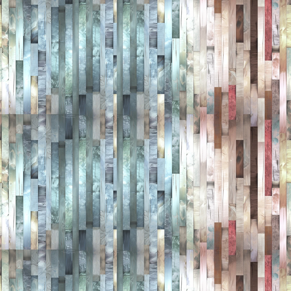 Turquoise Hardwood Floor Ombre