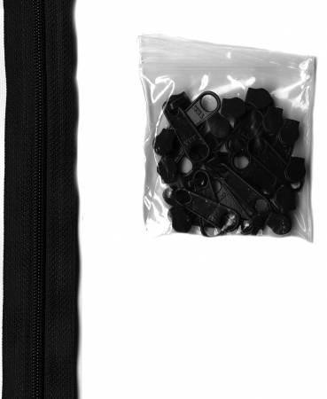 Zippers by the Yard - Black