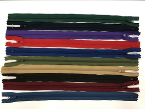 10 Asst Mid Tone 14" Zippers - Colors will vary
